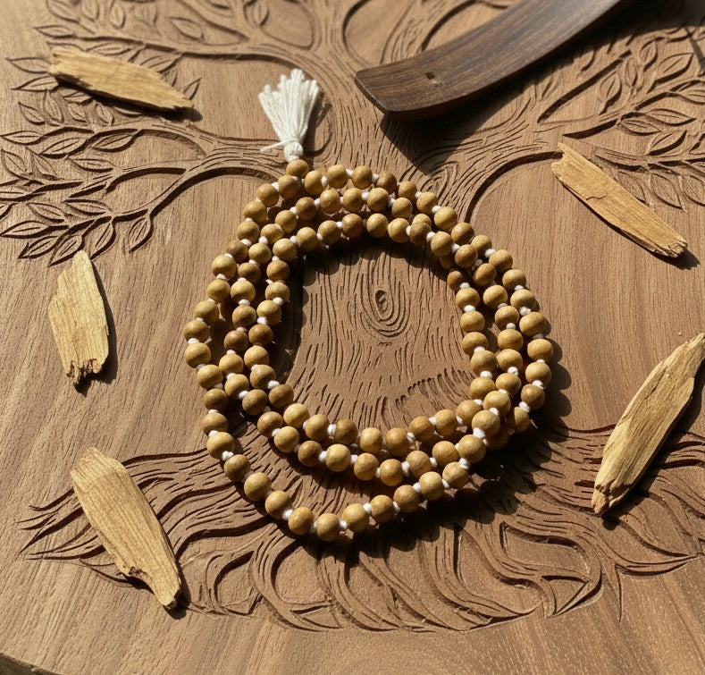 100% Original Chandan (Sandalwood) Jap Mala 108 Beads