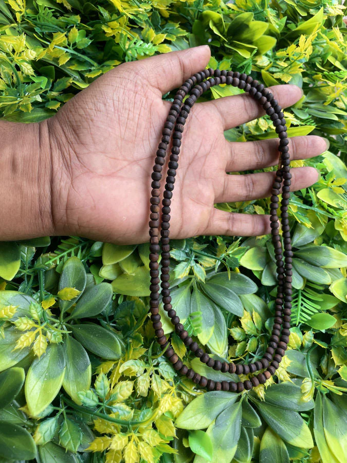 2 Round Dark Brown Original Tulsi Kanthi Mala