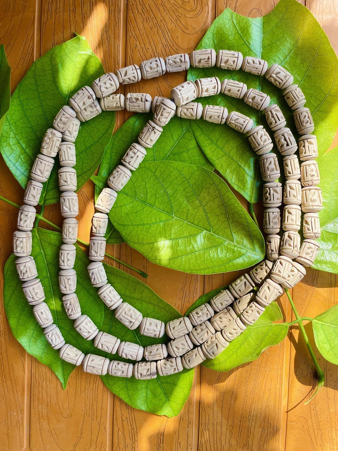 3 Round Radha Name Big Size Original Tulsi Mala