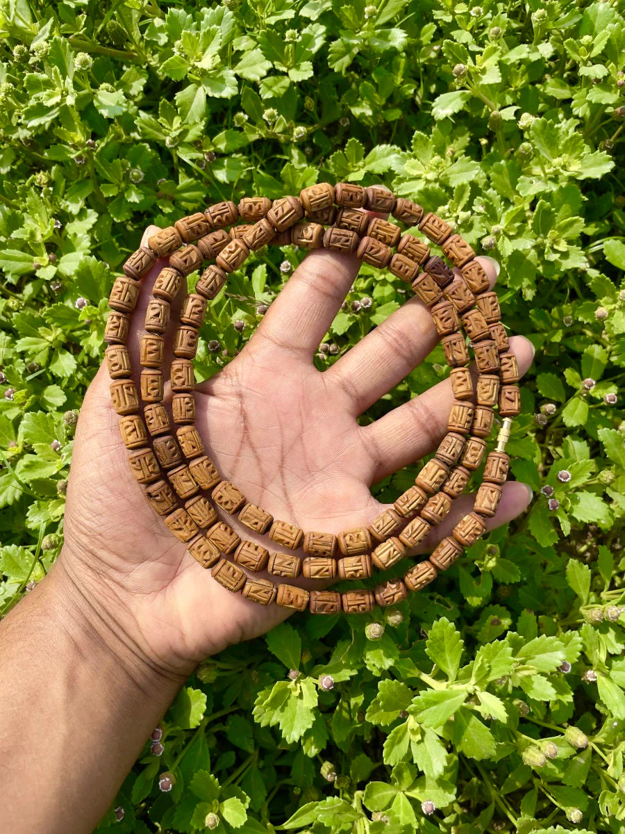 3 Round Radha Name Original Tulsi Mala - Image 3