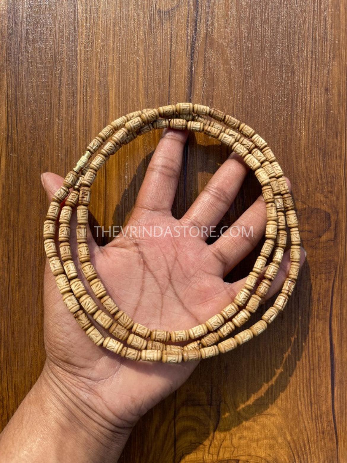 3 Round Radha Name Original Tulsi Mala