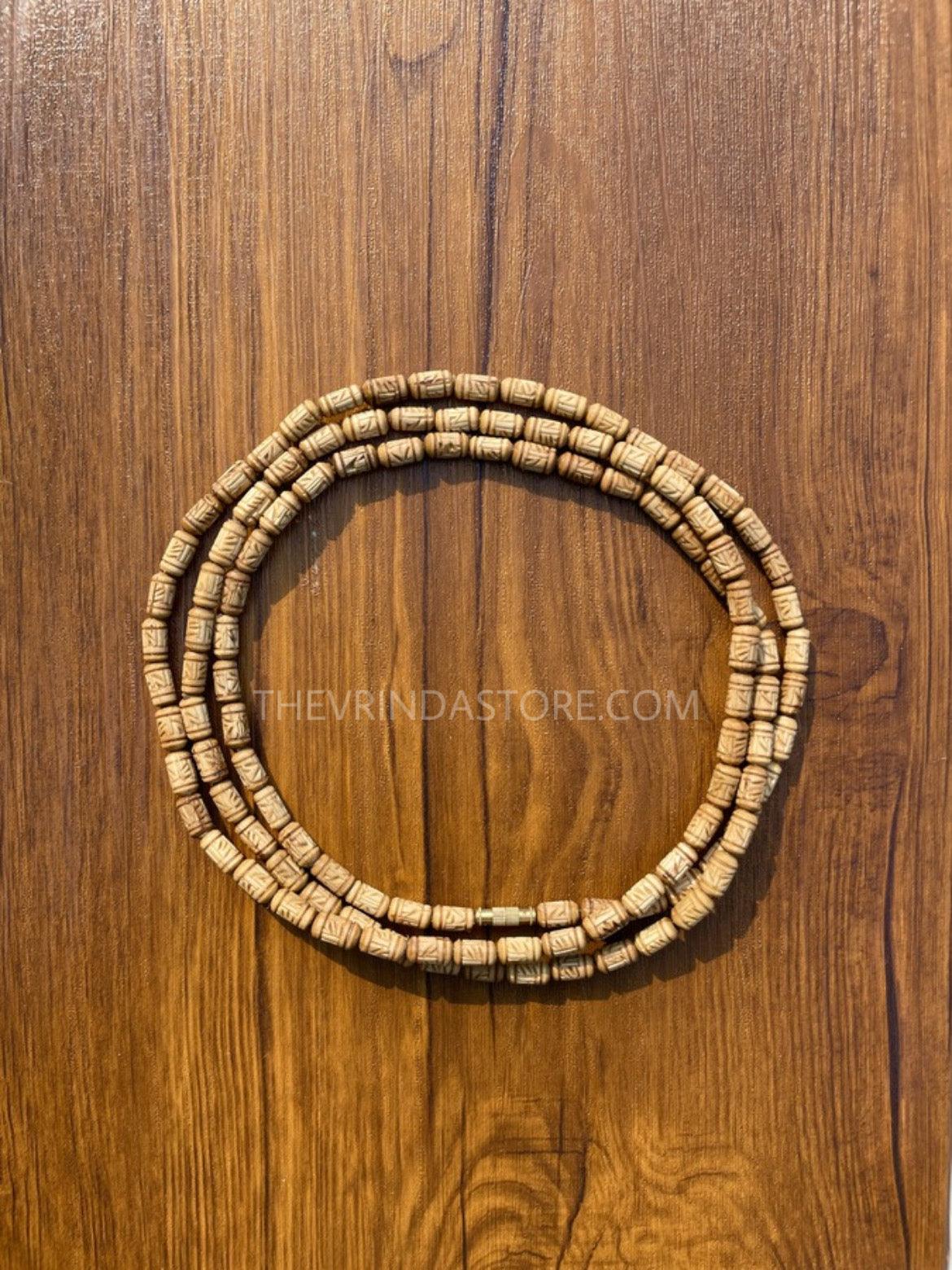 3 Round Radha Name Original Tulsi Mala - Image 2