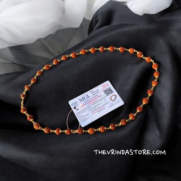 Authentic Rudraksha Necklace Mala(8 mm) - Image 2