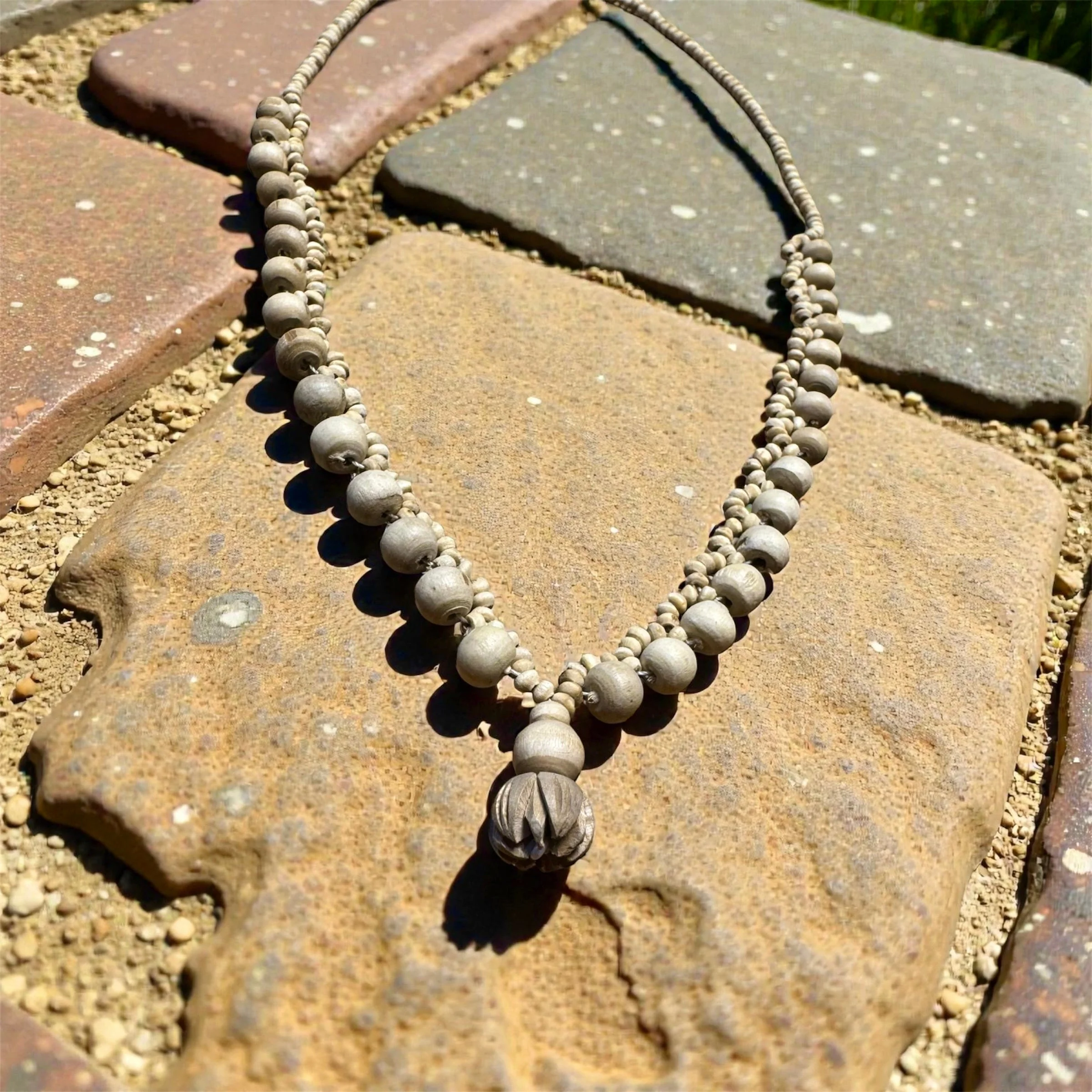 Lotus Shaped Original Tulsi Necklace/Most Demanding/Premium Quality/Vrindavan Special - Image 3